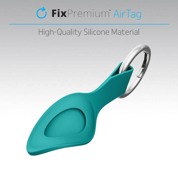 FixPremium - Silikonski obesek za ključe za AirTag, oranžen