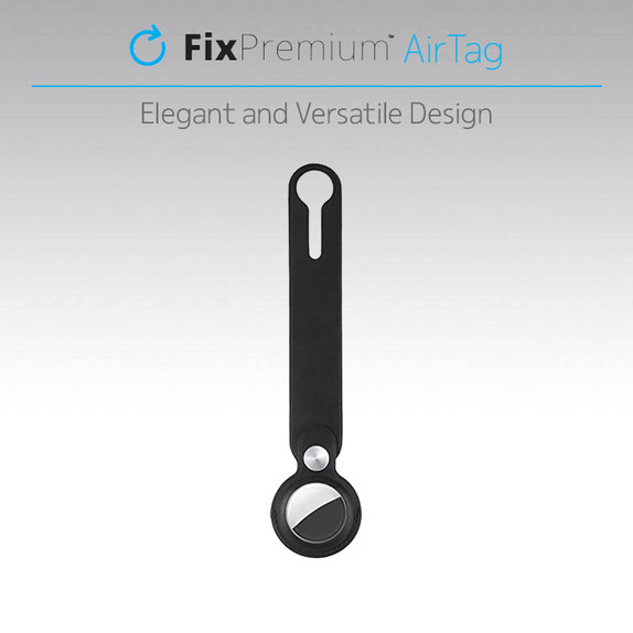 FixPremium - usnjen obesek za ključe za AirTag, moder