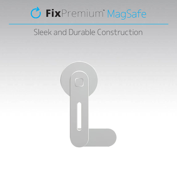 FixPremium - držalo MagSafe za iPhone na prenosniku, srebrno