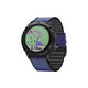 FixPremium - usnjen trak za Garmin (QuickFit 22mm), moder