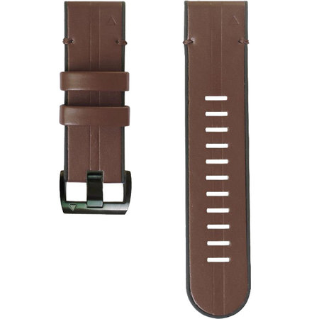 FixPremium - Usnjen trak za Garmin (QuickFit 26mm), rjav