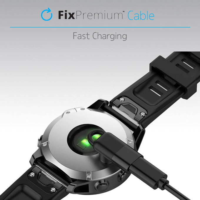 FixPremium - Redukcija USB-C na Garmin konektor za ure, črna