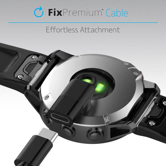 FixPremium - Redukcija USB-C na Garmin konektor za ure, črna