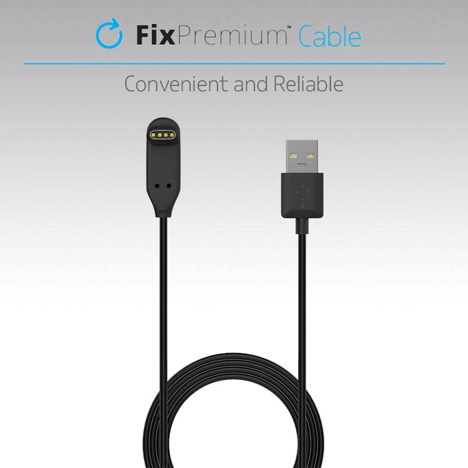 FixPremium - 90° kabel za uro Garmin, črn