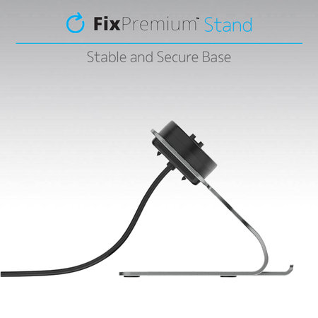 FixPremium - polnilno stojalo za uro Garmin, srebrna