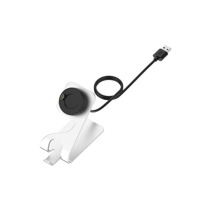 FixPremium - polnilno stojalo za uro Garmin, srebrna