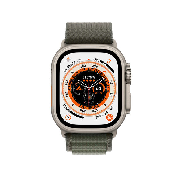 FixPremium - Alpine Loop pašček za Apple Watch (42, 44, 45 in 49mm), zelen