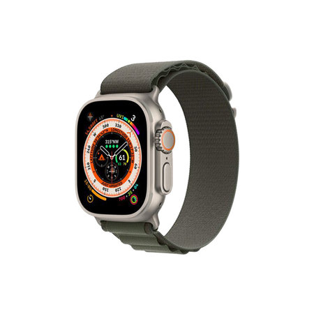 FixPremium - Alpine Loop pašček za Apple Watch (42, 44, 45 in 49mm), zelen