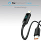 FixPremium - USB-C / USB kabel s funkcijo napajanja (1 m), črn