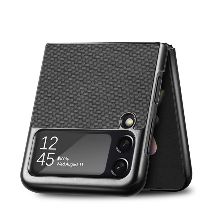 FixPremium - Carbon ovitek za Samsung Galaxy Z Flip 3, črn