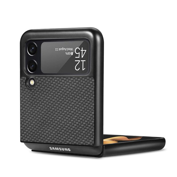 FixPremium - Carbon ovitek za Samsung Galaxy Z Flip 4, rjav