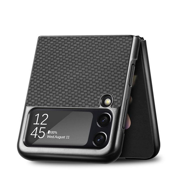 FixPremium - Carbon ovitek za Samsung Galaxy Z Flip 4, rjav