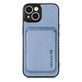 FixPremium - Carbon ovitek z MagSafe Wallet za iPhone 13 in 14, moder