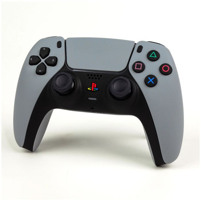 FixPremium - Retro gumb Domov za PS5 DualSense, bel