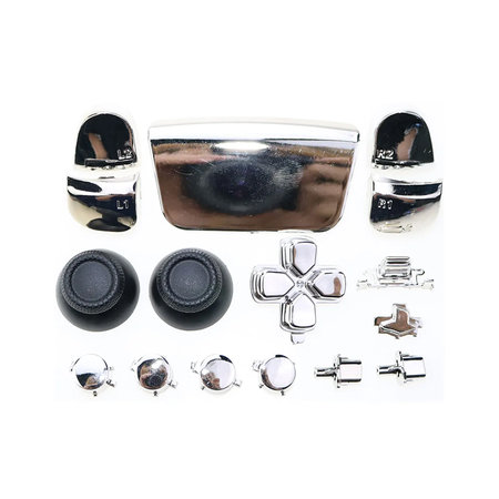 FixPremium - Luksuzni okrasni elementi za PS5 DualSense, srebrni