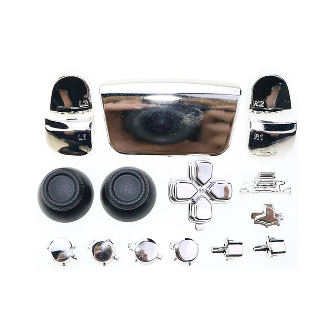 FixPremium - Luksuzni okrasni elementi za PS5 DualSense, srebrni