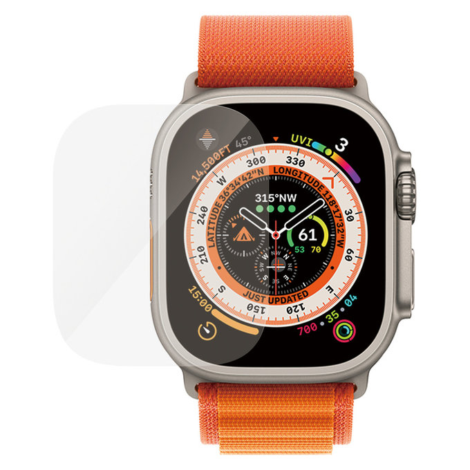 Kaljeno steklo AB za Apple Watch Ultra 2/Ultra, Prozorna, PanzerGlass