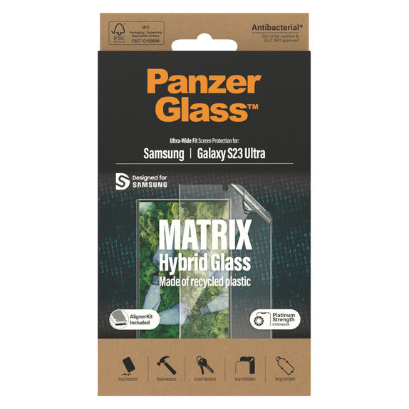 Hibridno steklo Matrix UWF AB FP wA za Samsung Galaxy S23 Ultra, Prozorna, PanzerGlass