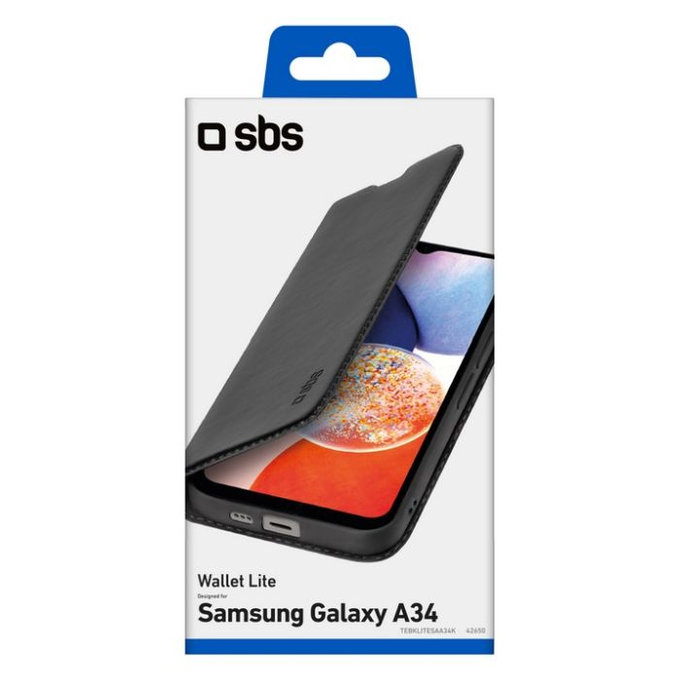SBS - Ovitek Book Wallet Lite za Samsung Galaxy A34 5G, črn
