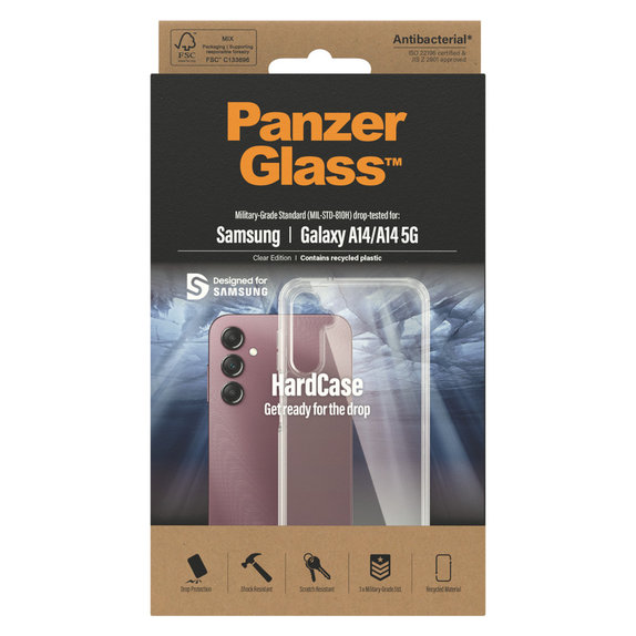 Ovitek HardCase AB za Samsung Galaxy A14/A14 5G, Prozorna, PanzerGlass