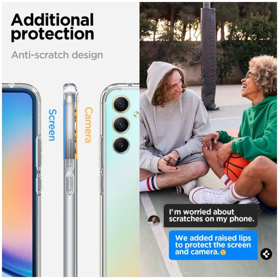 Spigen - Ovitek Ultra Hybrid za Samsung Galaxy A34 5G, Crystal Clear