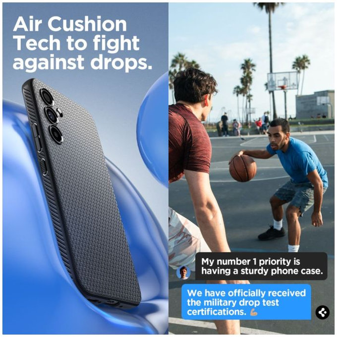 Spigen - Ovitek Liquid Air za Samsung Galaxy A54 5G, Matte Black