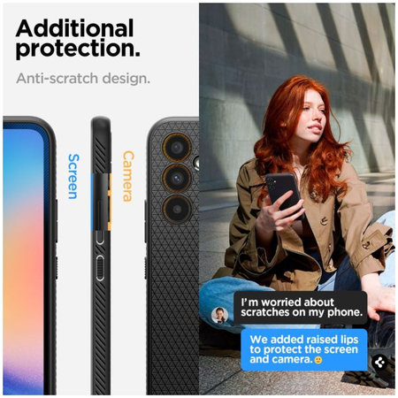 Spigen - Ovitek Liquid Air za Samsung Galaxy A34 5G, Matte Black
