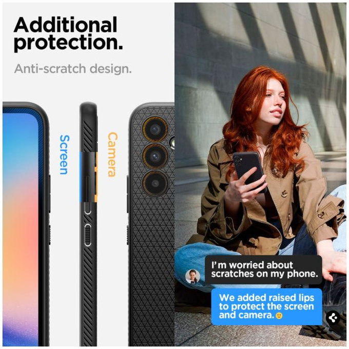 Spigen - Ovitek Liquid Air za Samsung Galaxy A34 5G, Matte Black