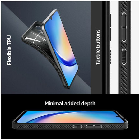 Spigen - Ovitek Liquid Air za Samsung Galaxy A34 5G, Matte Black