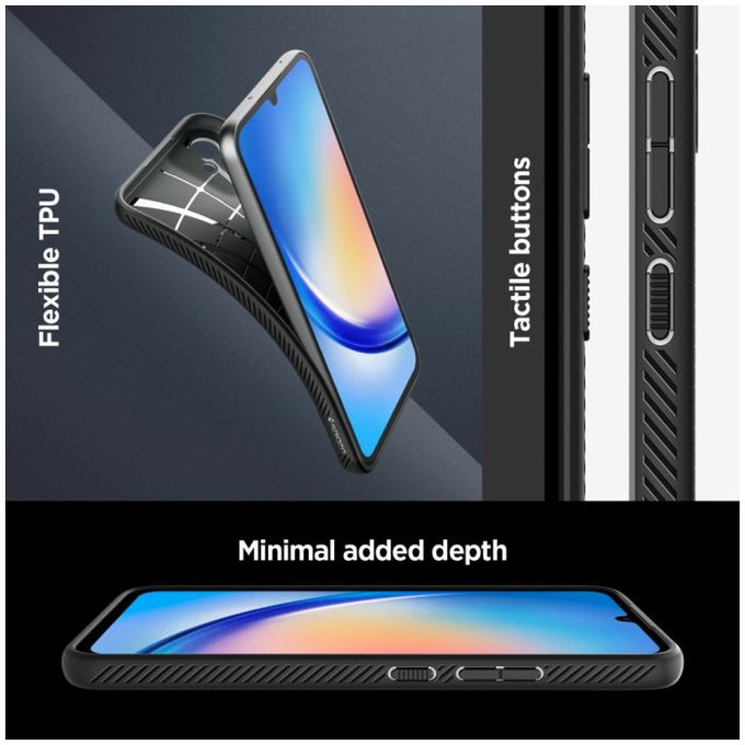 Spigen - Ovitek Liquid Air za Samsung Galaxy A34 5G, Matte Black