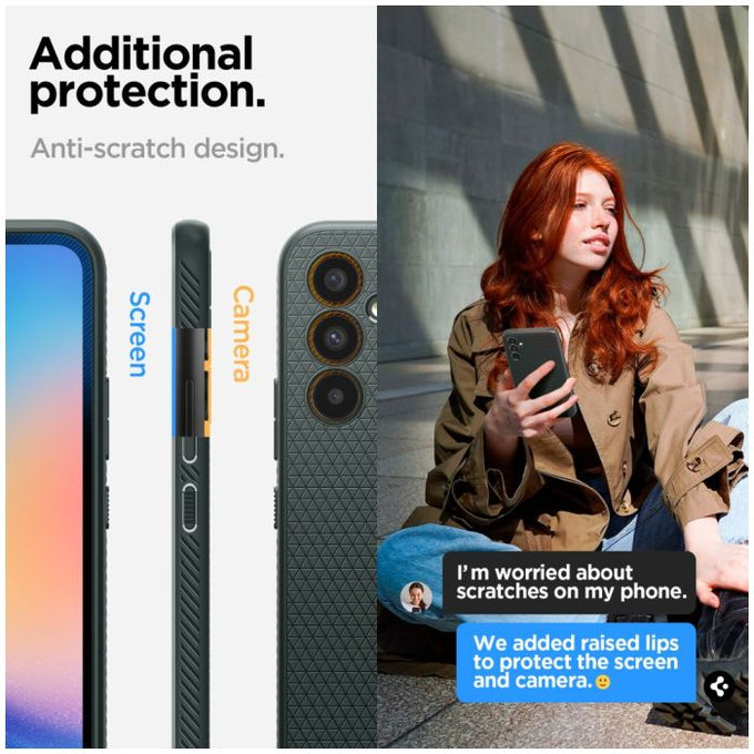 Spigen - Ovitek Liquid Air za Samsung Galaxy A34 5G, Abyss Green