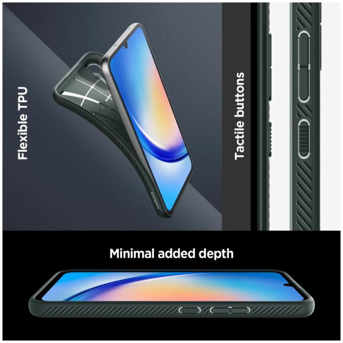 Spigen - Ovitek Liquid Air za Samsung Galaxy A34 5G, Abyss Green