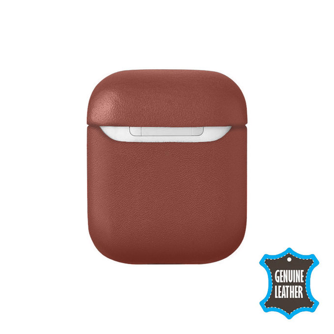 FixPremium - Usnjena torbica za AirPods 1 in 2, rjava