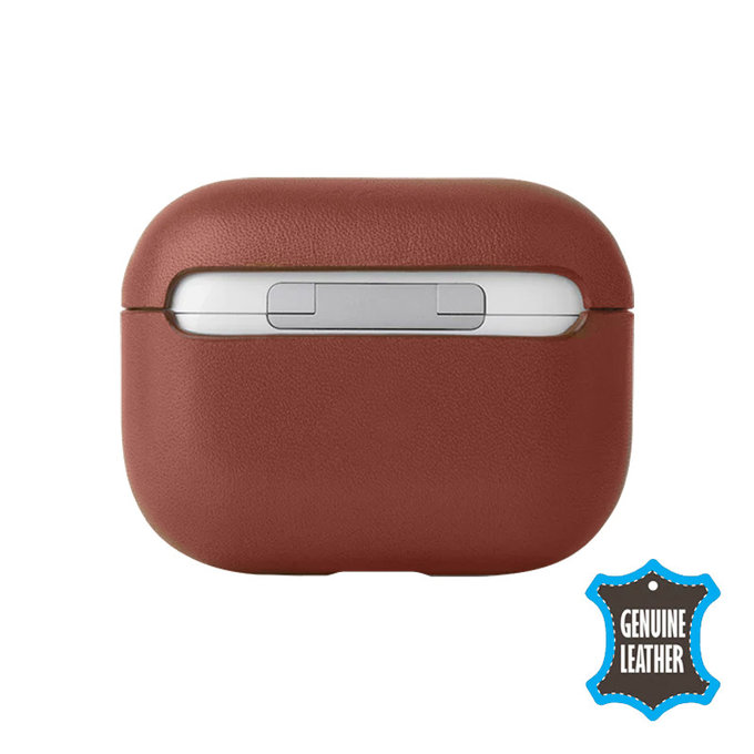 FixPremium - usnjena torbica za AirPods 3, rjava