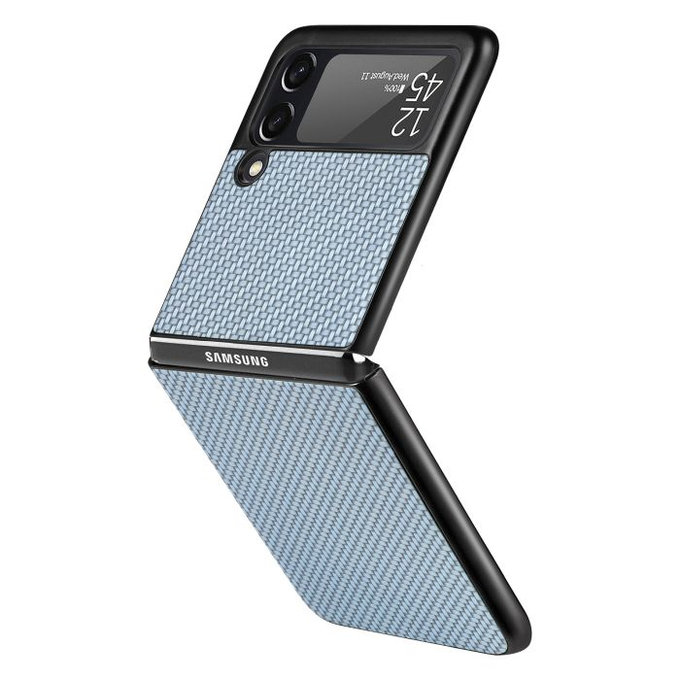 FixPremium - Carbon ovitek za Samsung Galaxy Z Flip 2, moder