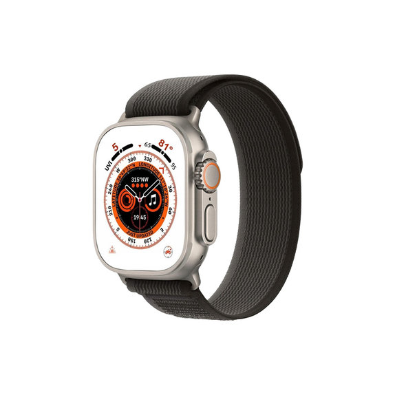 FixPremium - Trail Loop pašček za Apple Watch (42, 44, 45 in 49mm), vesoljsko siv