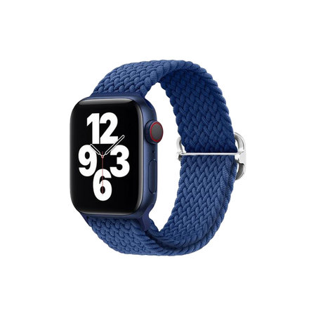 FixPremium - Solo Loop pašček za Apple Watch (42, 44, 45 in 49mm), temno modra