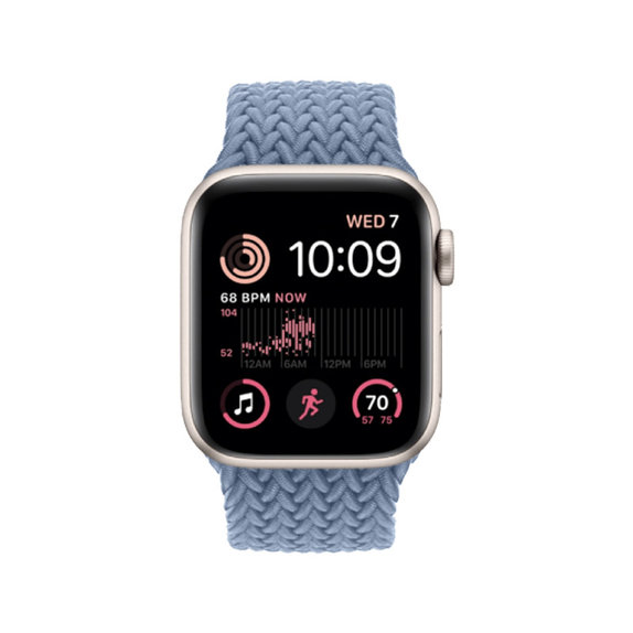 FixPremium - Solo Loop pašček za Apple Watch (42, 44, 45 in 49mm), svetlo modra