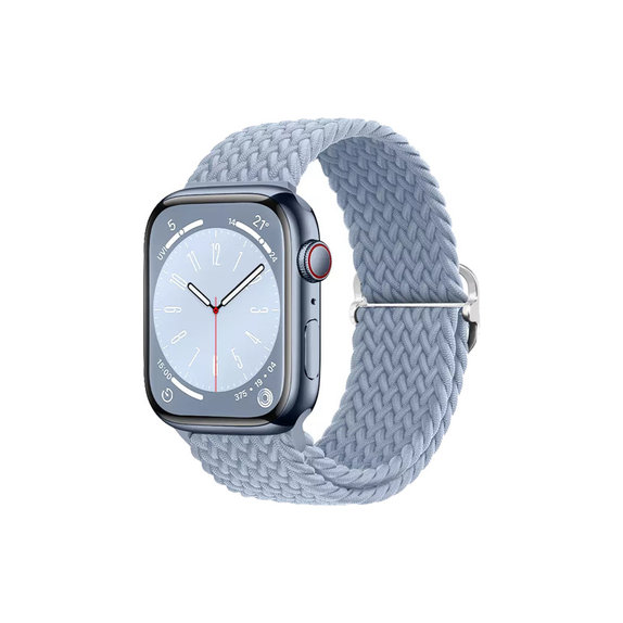 FixPremium - Solo Loop pašček za Apple Watch (42, 44, 45 in 49mm), svetlo modra