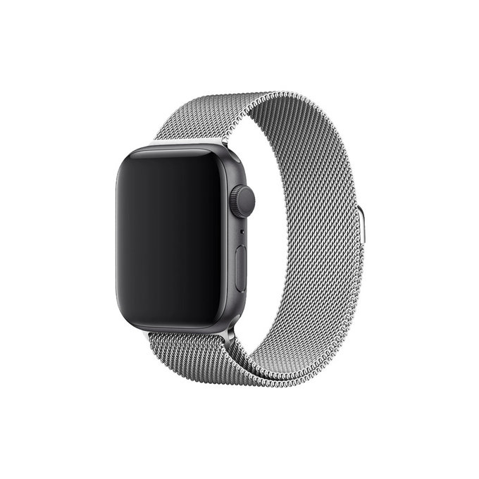 FixPremium - Milanese Loop pašček za Apple Watch (42, 44, 45 in 49mm), srebrn