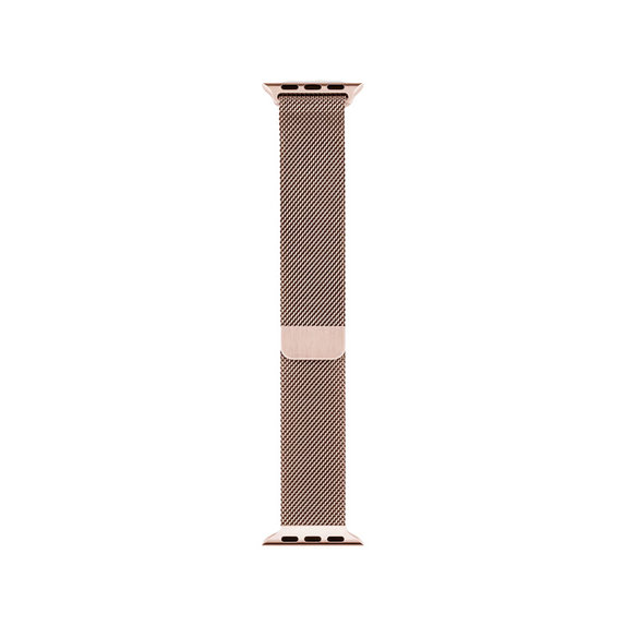 FixPremium - Milanese Loop pašček za Apple Watch (42, 44, 45 in 49mm), roza zlato