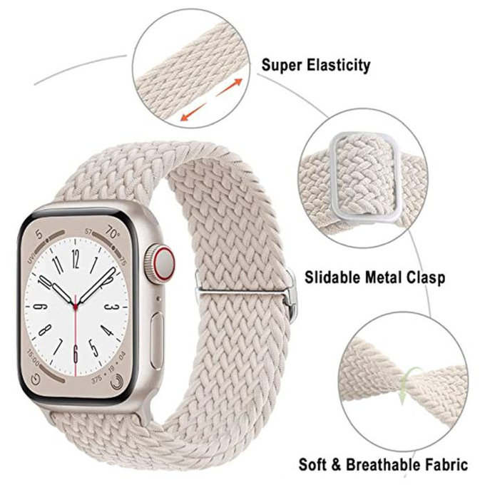 FixPremium - Solo Loop pašček za Apple Watch (38, 40 in 41mm), svetlo modra