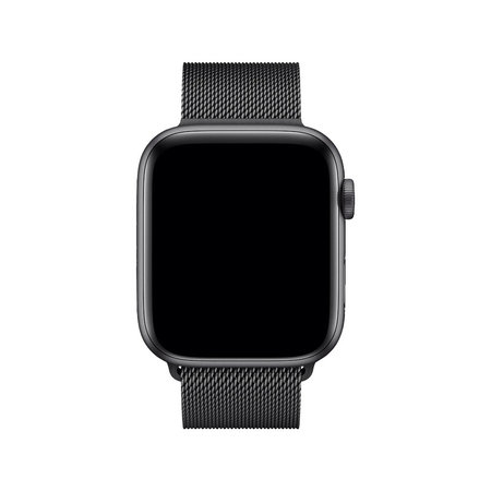 FixPremium - Milanese Loop pašček za Apple Watch (38, 40 in 41mm), črn