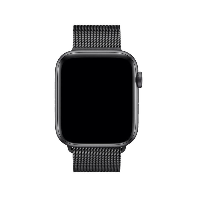 FixPremium - Milanese Loop pašček za Apple Watch (38, 40 in 41mm), črn