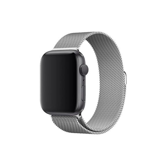 FixPremium - Milanese Loop pašček za Apple Watch (38, 40 in 41mm), srebrn