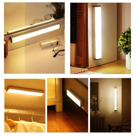 FixPremium - LED nočna lučka s senzorjem gibanja (hladno bela), (0,3m), bela