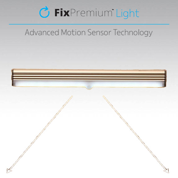 FixPremium - LED nočna lučka s senzorjem gibanja (toplo rumena), (0,3m), bela