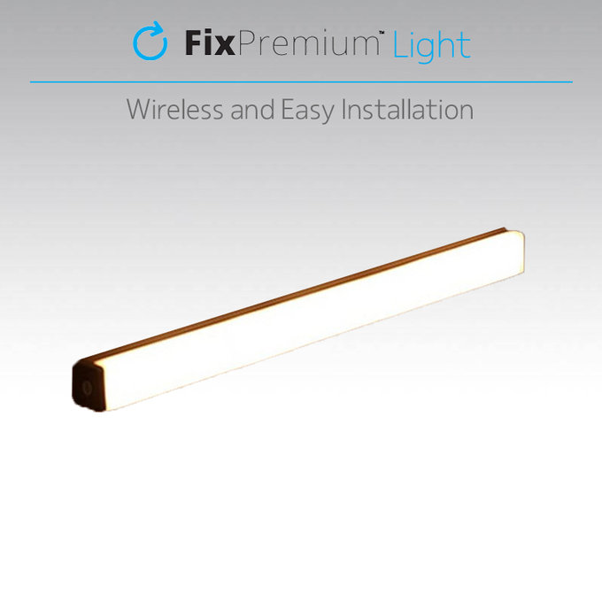 FixPremium - LED nočna lučka s senzorjem gibanja (toplo rumena), (0,3m), bela