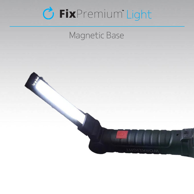 FixPremium - LED žepna svetilka za kampiranje, črna