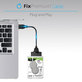 FixPremium - Kabel - USB-C / SATA 2,5", črn